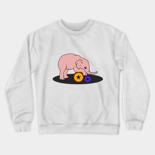 Elephant baby with a ball from the circus Crewneck Sweatshirt